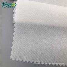 OEKO certificated enzyme wash 40 degree plain woven interlining 100% polyester garment interlining super thin for lady's apparel